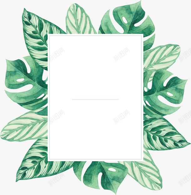 绿色手绘树叶边框矢量图ai免抠素材_88icon https://88icon.com 小清新 手绘风 树叶 树叶边框 矢量png 绿色树叶 矢量图