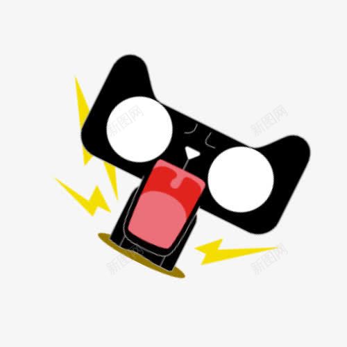 惊悚的天猫png免抠素材_88icon https://88icon.com 卡通 天猫 红色 购物 黄色 黑色