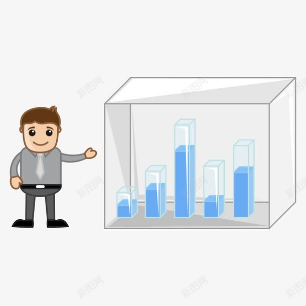 人物png免抠素材_88icon https://88icon.com 人物 卡通 商务人 数据 男性 统计图