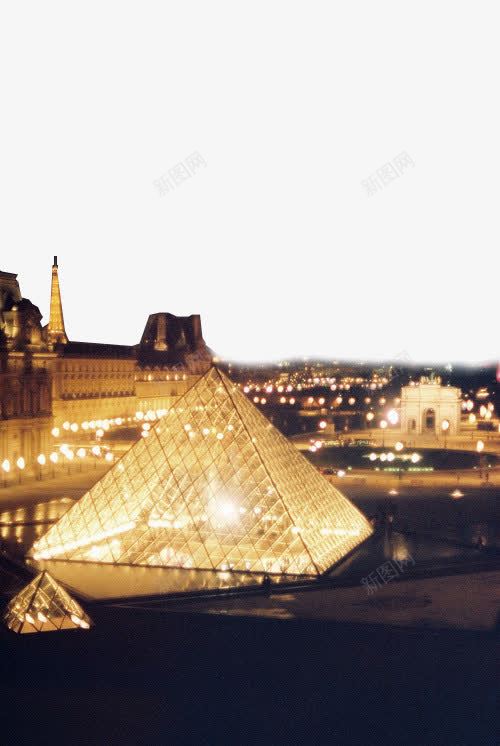 法国卢浮宫夜景一png免抠素材_88icon https://88icon.com 卢浮宫 名胜古迹 旅游风景 法国 著名建筑 风景