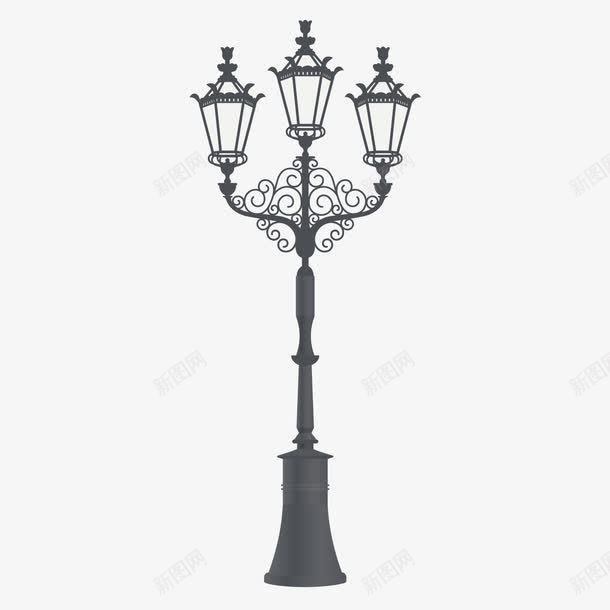 花纹路灯矢量图ai免抠素材_88icon https://88icon.com 花纹 路引灯 路灯 矢量图
