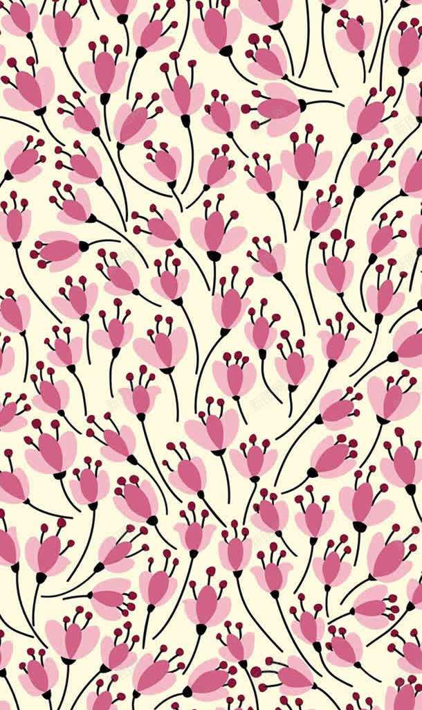 手绘宁静自然花插画jpg设计背景_88icon https://88icon.com 宁静 插画 自然 花插图