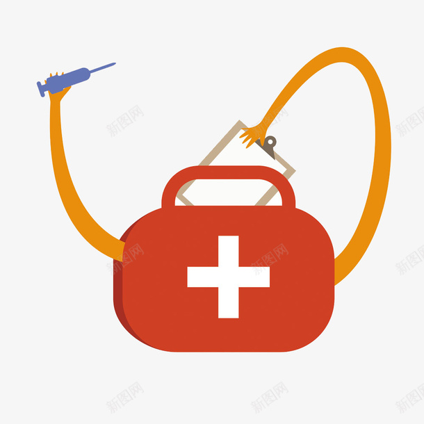 卡通医疗箱矢量图eps免抠素材_88icon https://88icon.com 医疗 卡通 箱子 矢量图
