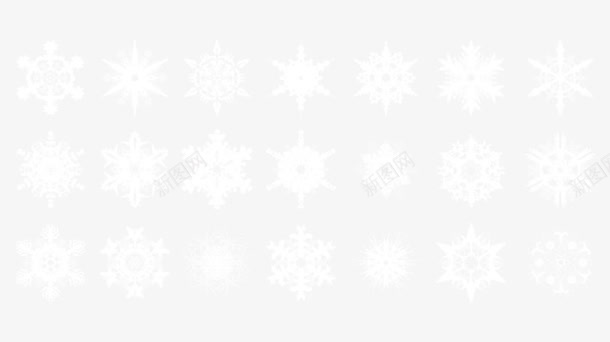 21款雪花png免抠素材_88icon https://88icon.com 白色 雪花