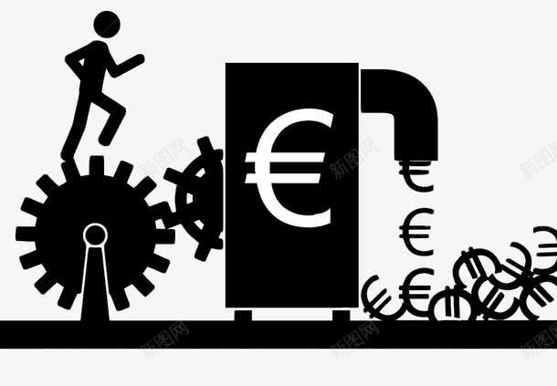 跑着制造金钱的小人png免抠素材_88icon https://88icon.com 插图 装饰 跑的人 金钱