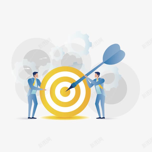 商务创意矢量图ai免抠素材_88icon https://88icon.com 人 商务 商务素材 目标 箭头 矢量图