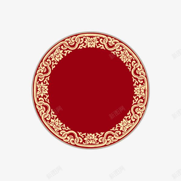 古典花纹圆盘png免抠素材_88icon https://88icon.com 古典花纹 圆盘 复古 红色