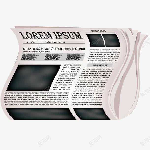 一份老式报纸矢量图ai免抠素材_88icon https://88icon.com 报纸 老式 英语报 矢量图