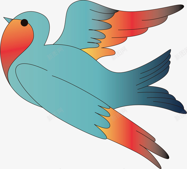 卡通燕子矢量图ai免抠素材_88icon https://88icon.com 卡通手绘 卡通水彩画 彩绘 燕子 矢量图 装饰图案 黑色燕子