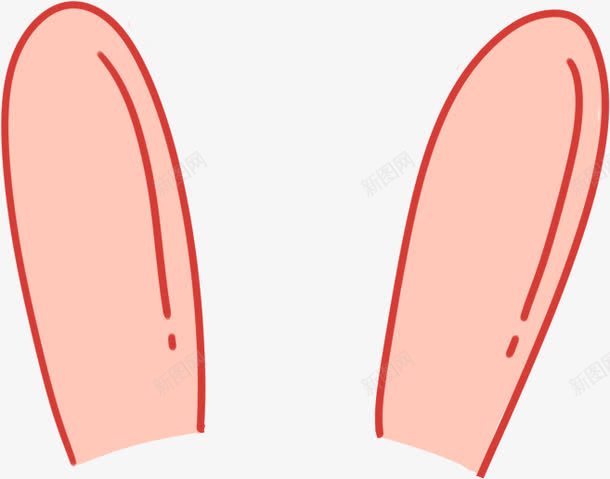 兔耳png免抠素材_88icon https://88icon.com 兔耳 素材 耳朵