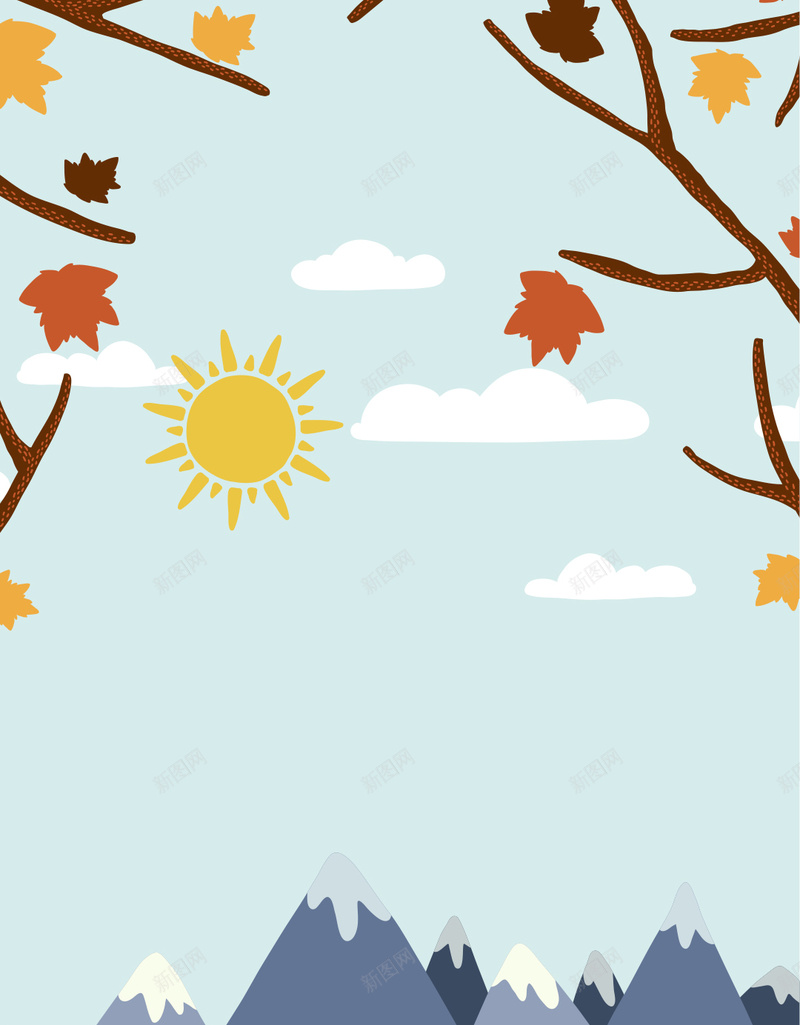 卡通小清新矢量H5背景ai设计背景_88icon https://88icon.com H5 H5背景素材 儿童素材 卡通 小清新 树叶 矢量素材 简约 矢量图