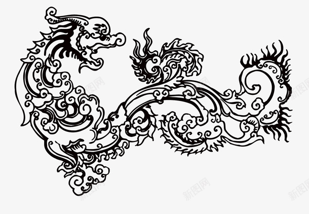 中国风龙图案134png免抠素材_88icon https://88icon.com 中国风 图案 纹样 龙