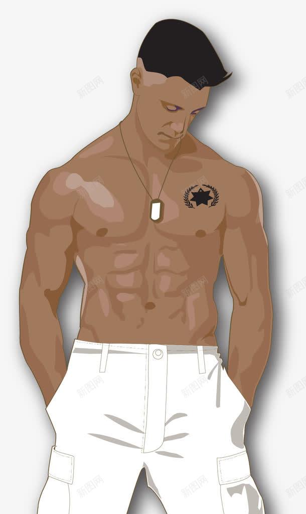 手绘强壮的男子png免抠素材_88icon https://88icon.com 手绘 肌肉