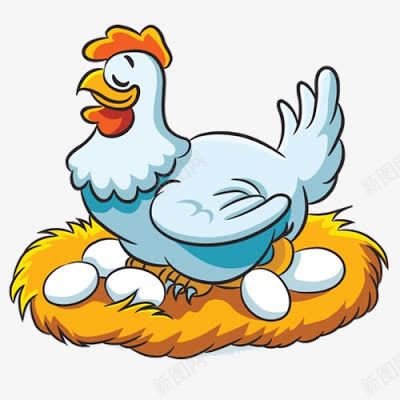 卡通孵蛋的母鸡png免抠素材_88icon https://88icon.com 卡通 手绘 母鸡 白色 鸡蛋