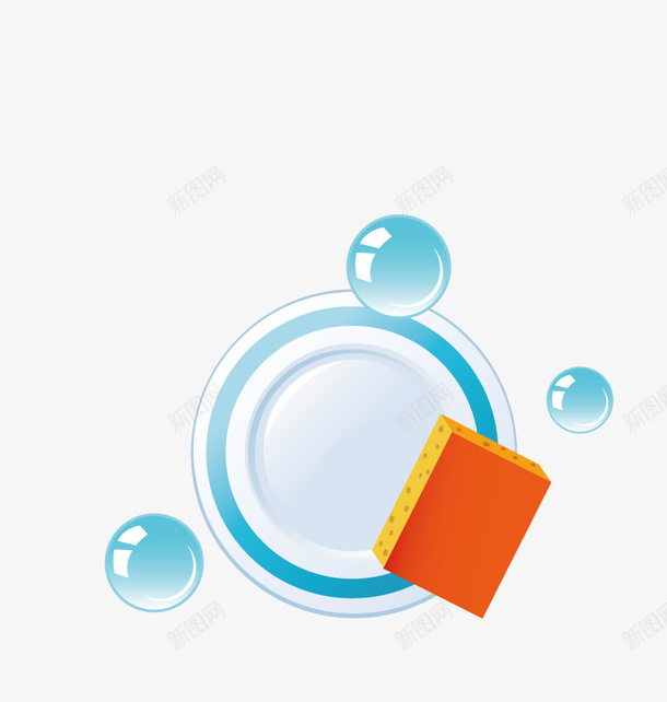 洗盘子矢量图ai免抠素材_88icon https://88icon.com PNG素材 免费矢量 泡泡 高清 矢量图