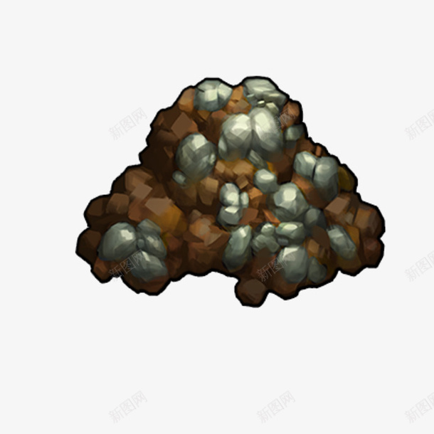 矿物游戏类写实道具png免抠素材_88icon https://88icon.com 写实类 泥土 深色 混合 游戏 矿物 精美 精良 设计感好 道具