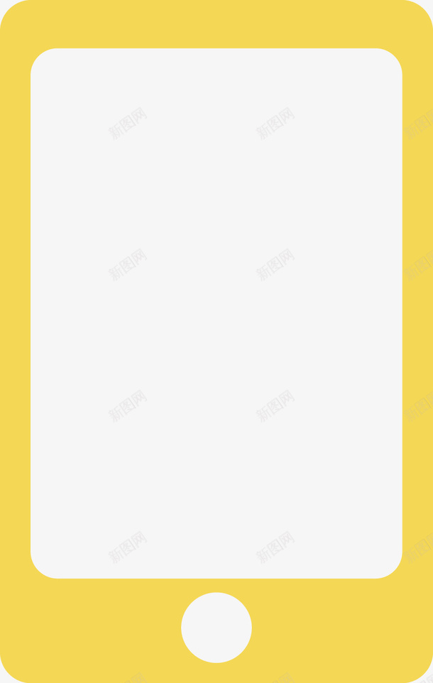 线条手机矢量图ai免抠素材_88icon https://88icon.com 手机 黄色线条 矢量图