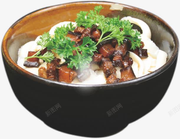 传统刀削面png免抠素材_88icon https://88icon.com 五花肉 刀削面 汤面 汤面碗 青菜 面条