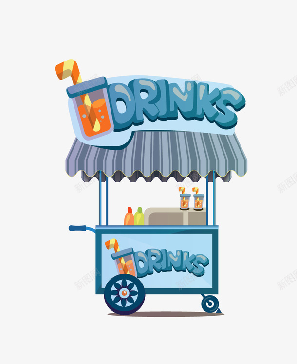 卡通小吃车矢量图ai免抠素材_88icon https://88icon.com 卡通 小吃 小吃车 矢量图