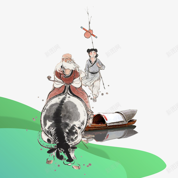 二十四节气之清明节气png免抠素材_88icon https://88icon.com 二十四节气 清明 清明祭 清明艺术字 清明节 牧童 船