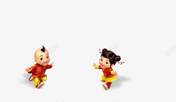中国节日卡通男女png免抠素材_88icon https://88icon.com 中国风 卡通 女孩 男孩 节日素材