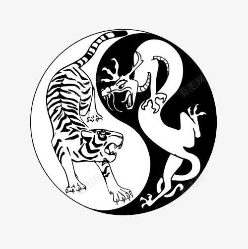 太极左青龙白虎png免抠素材_88icon https://88icon.com 免抠素材 四圣兽 圆形 太极 左青龙右白虎 淘宝详情素材
