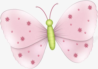 手绘淡粉色蝴蝶花纹png免抠素材_88icon https://88icon.com 粉色 花纹 蝴蝶