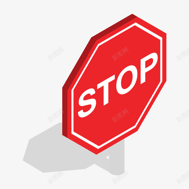 禁停标志牌卡通插画矢量图ai免抠素材_88icon https://88icon.com 交通 卡通插画 圆形 字母 指挥 标志牌 禁止 英文 矢量图