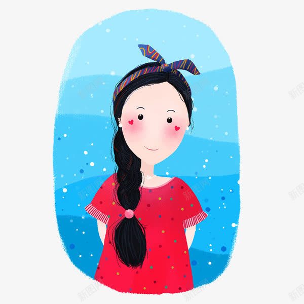 穿红色衣服png免抠素材_88icon https://88icon.com 卡通 红色 美女 衣服