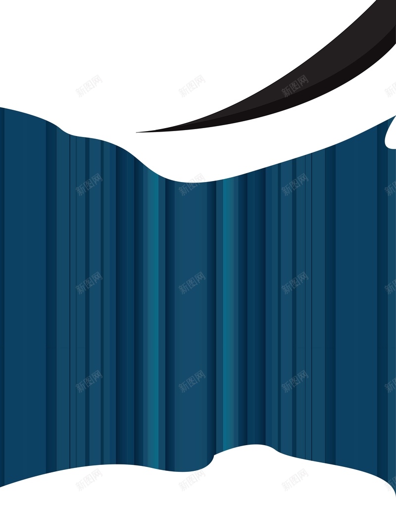 蓝色线条前后的黑曲线背景矢量图ai设计背景_88icon https://88icon.com 忧伤 曲线 海报 纹理 背景 蓝色 矢量图