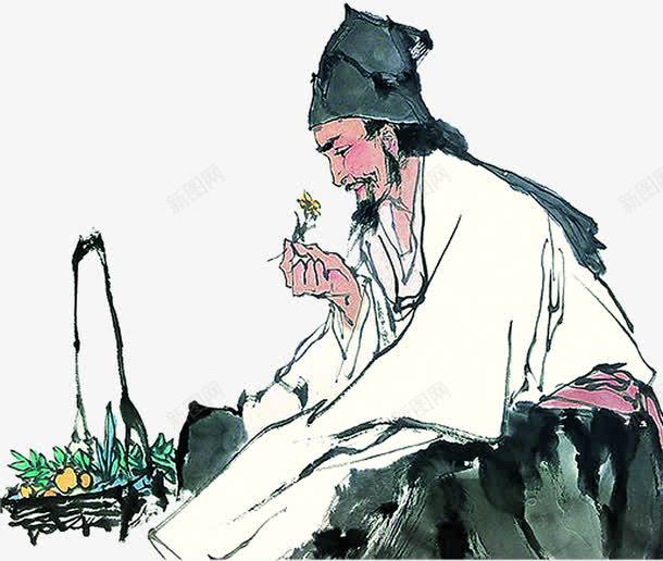 手绘水墨中医人物png免抠素材_88icon https://88icon.com 中医 人物 水墨