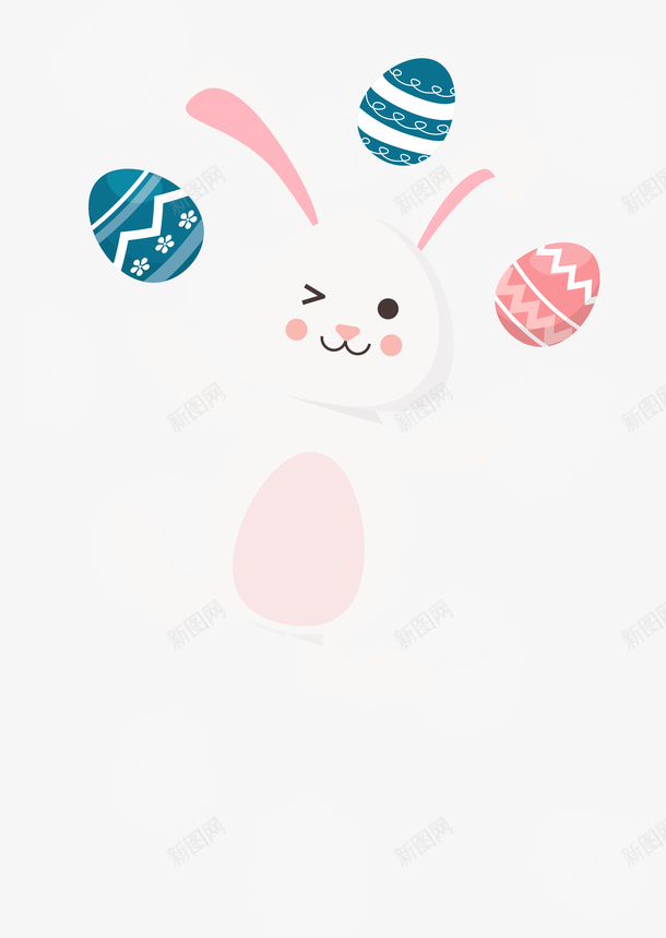 复活节拿着彩蛋的兔子png免抠素材_88icon https://88icon.com 各式彩蛋 复活节 害羞 开心 拿着彩蛋的兔子 白色兔子