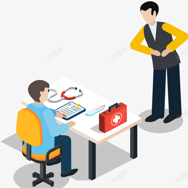 医生给病人看病插画矢量图ai免抠素材_88icon https://88icon.com 免抠PNG 医生 医生给病人看病矢量插画 医疗 卫生保健 急诊 病人 看病 矢量图