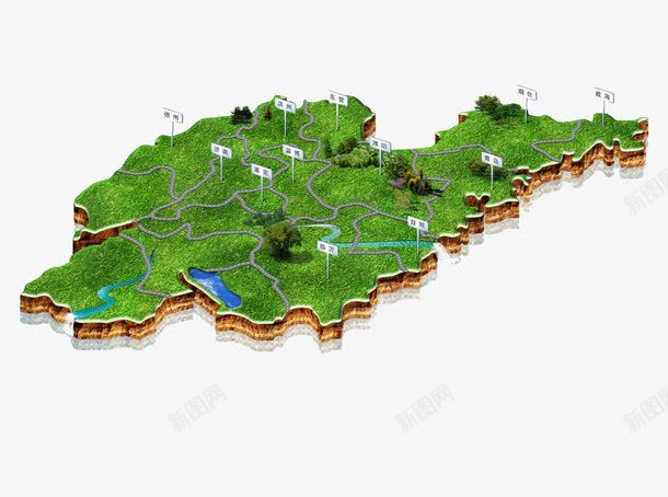 创意立体山东地图png免抠素材_88icon https://88icon.com 创意 山东地图 立体 立体地图