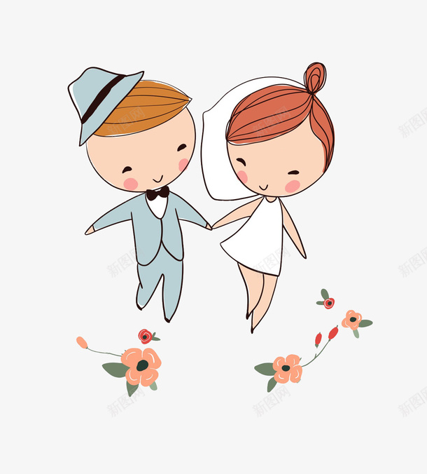 卡通婚礼人物png免抠素材_88icon https://88icon.com 人物插画 卡通漫画 婚礼插画 婚礼漫画