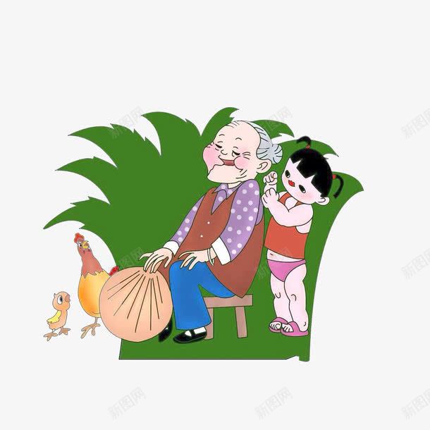 奶奶享受孙女的捶背png免抠素材_88icon https://88icon.com 享受表情 公鸡小鸡 卡通 奶奶享受孙女的捶背