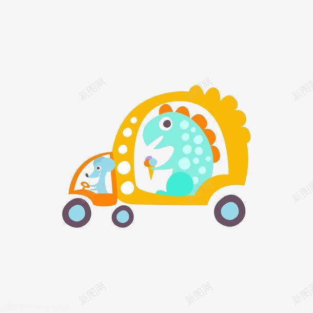 骑车的小动物png免抠素材_88icon https://88icon.com 动物 卡通 车辆 轮子
