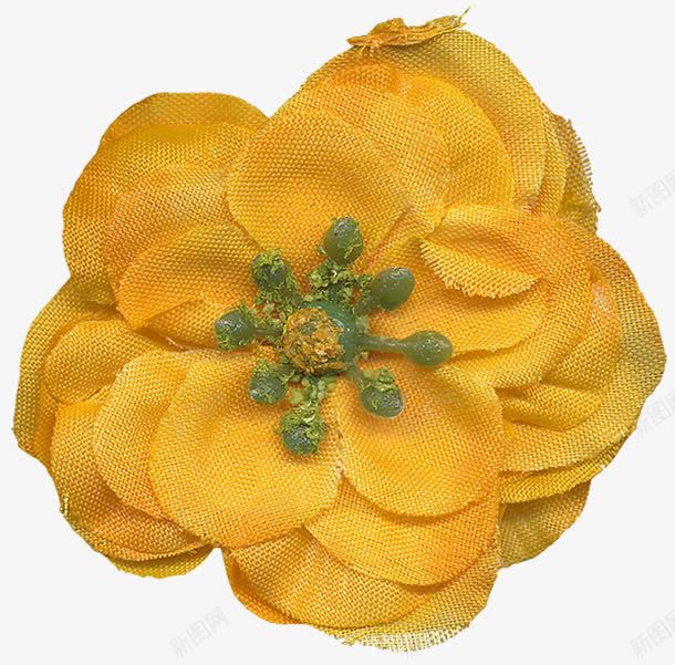 黄色手工花png免抠素材_88icon https://88icon.com 布艺 手工 花 黄色