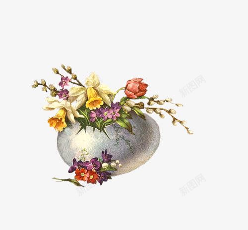 漂亮的复活蛋png免抠素材_88icon https://88icon.com 复活节 复活蛋 鲜花 鸭蛋