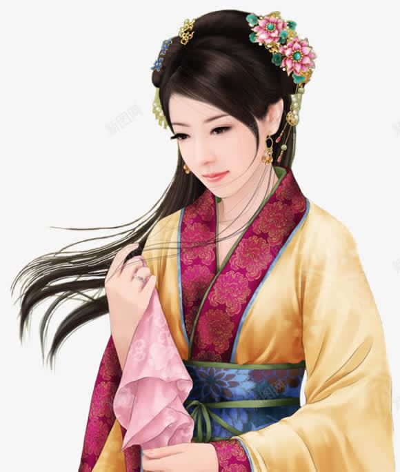 黄衣忧郁古风手绘女子png免抠素材_88icon https://88icon.com 古风 女子 忧郁 手绘 黄衣
