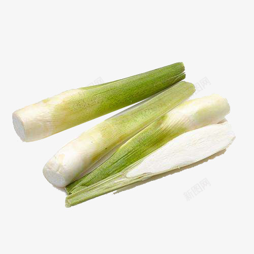 茭白实物png免抠素材_88icon https://88icon.com 剥开的茭白 可食用 白绿色 茭白素材