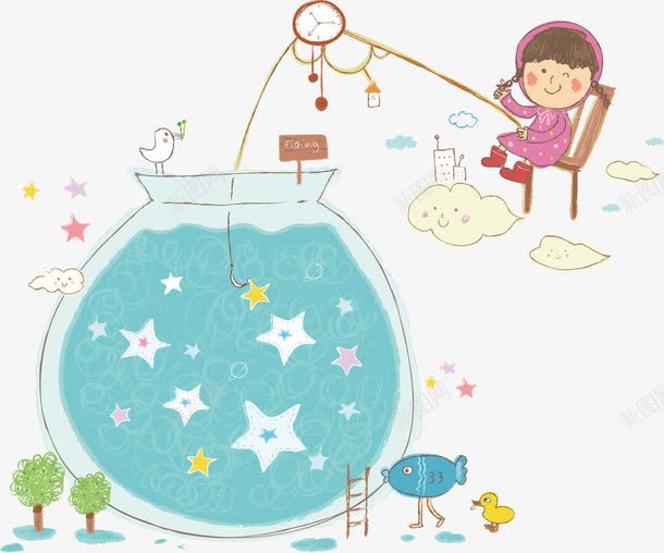 小孩钓鱼png免抠素材_88icon https://88icon.com 垂钓 小朋友钓鱼 插画 树木 水墨 水彩 绿树 钓鱼的人