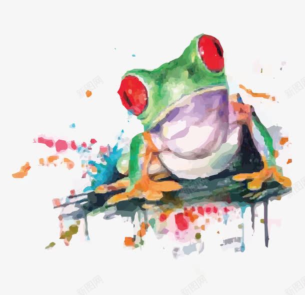 手绘青蛙png免抠素材_88icon https://88icon.com 动物 大眼睛 小动物 手绘 手绘青蛙 青蛙