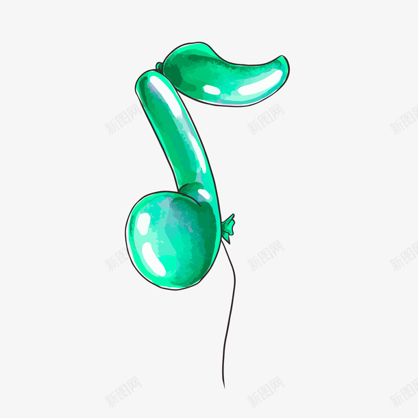 手绘绿色音乐乐符矢量图eps免抠素材_88icon https://88icon.com 乐符 免扣PNG 扁平 气球 绿色 音乐 矢量图