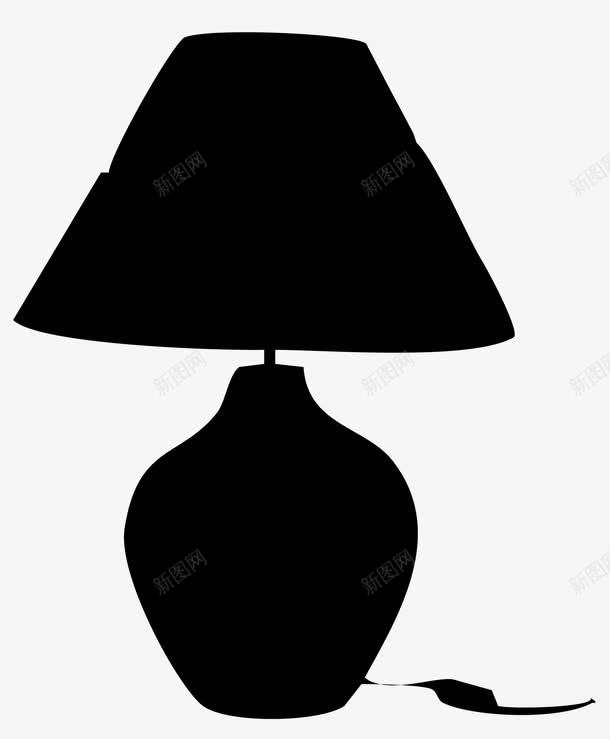 台灯剪影png免抠素材_88icon https://88icon.com 剪影 台灯 照明 耗电