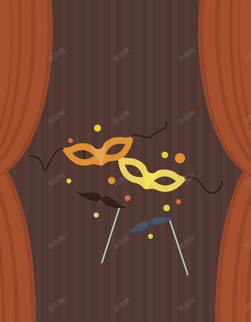 红色舞台化装舞会神秘面具广告背景矢量图ai设计背景_88icon https://88icon.com 化妆 化装舞会 年会 活动 红色 舞会 舞台 面具 矢量图