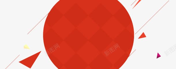 红色喜庆几何元素png免抠素材_88icon https://88icon.com 几何 喜庆 显眼 红色