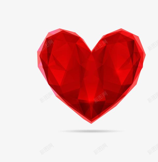 立体多面体爱心矢量图ai免抠素材_88icon https://88icon.com 多面体 爱心 立体 矢量图