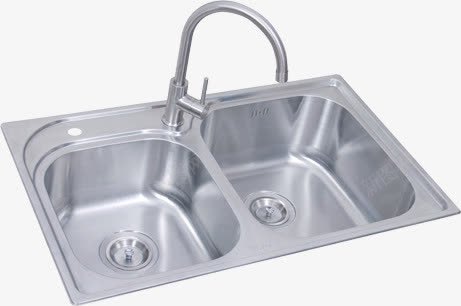 双盆有水龙头不锈钢水盆淘宝促销png免抠素材_88icon https://88icon.com 不锈钢 促销 水盆 水龙头