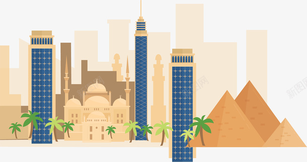 卡通埃及开罗美景矢量图ai免抠素材_88icon https://88icon.com 埃及 埃及开罗 埃及旅游 开罗 开罗旅游 矢量png 矢量图